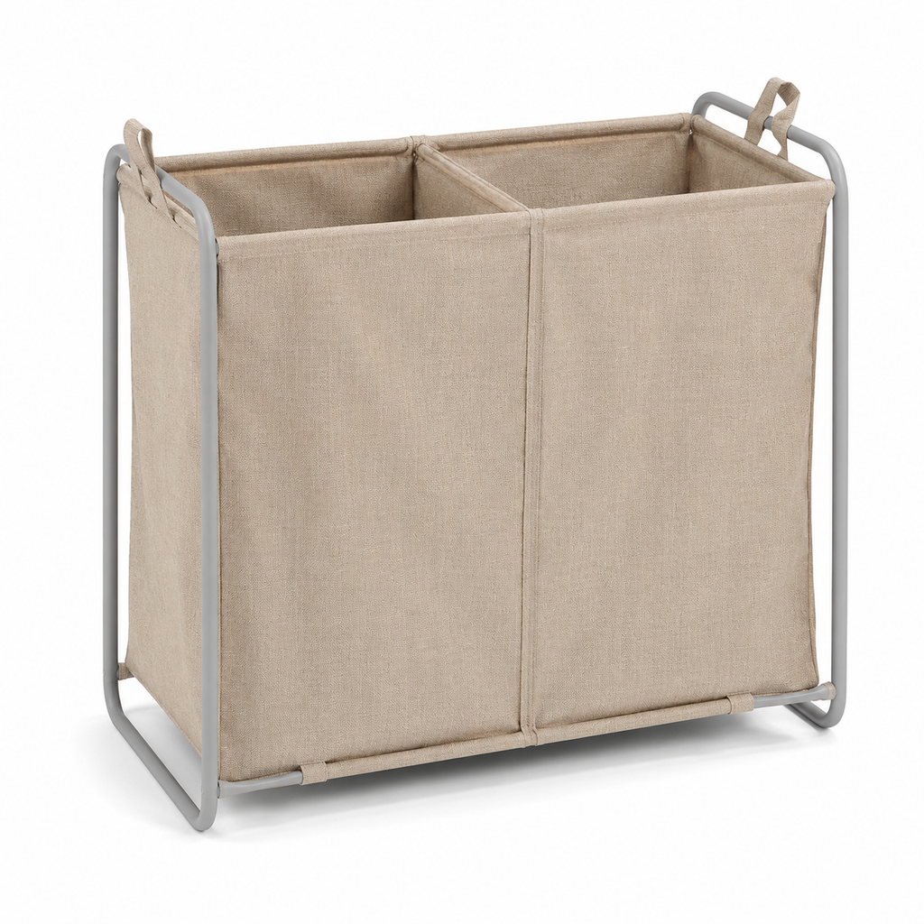 Panier à Linge Pliable à 2 Compartiments