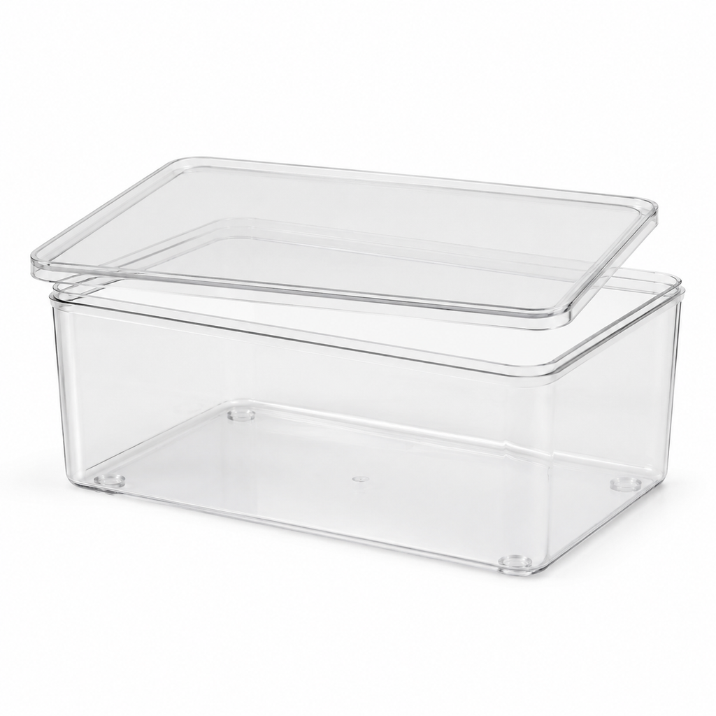 Boîte Transparente Empilable pour Produits de Beauté