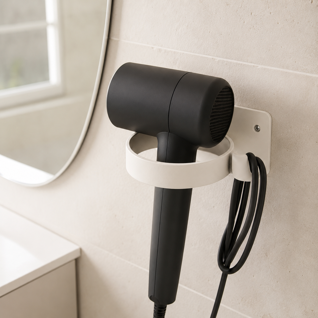 Support de Sèche-Cheveux avec Range-Câble
