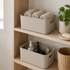 Panier de Salle de Bain à Poignées – Lot de 2