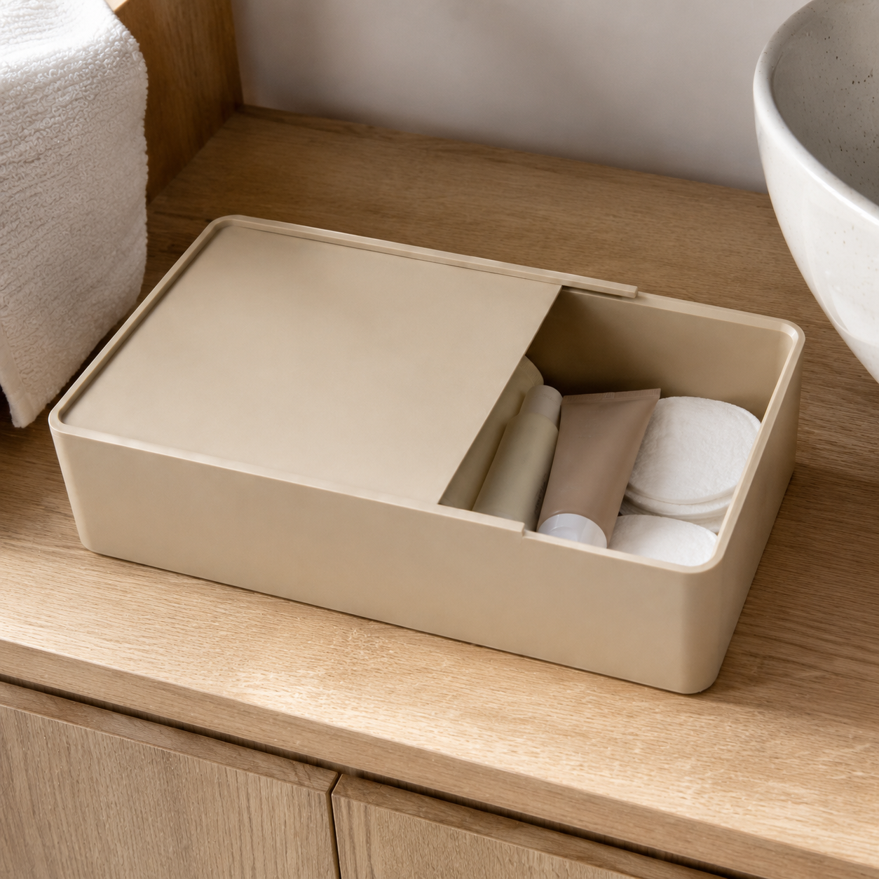 Boîte Empilable avec Couvercle Coulissant