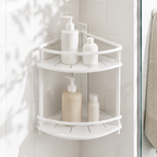 Étagère d’Angle de Douche à 2 Niveaux