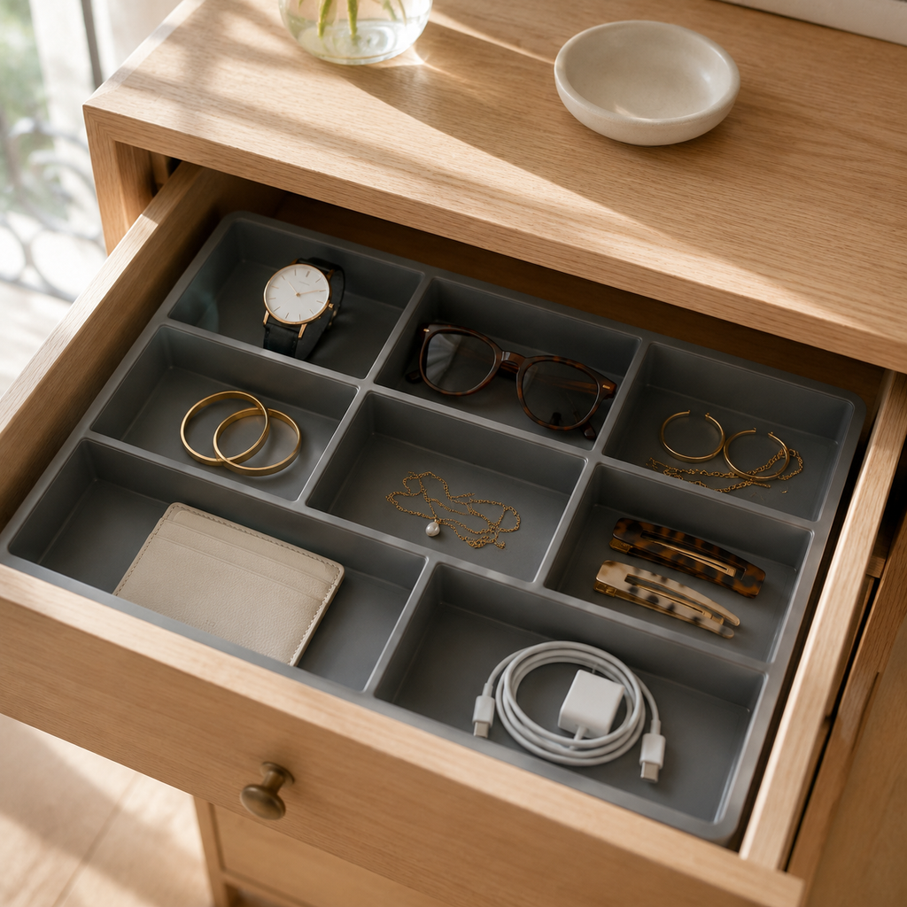 Plateau de Rangement pour Accessoires à 8 Cases