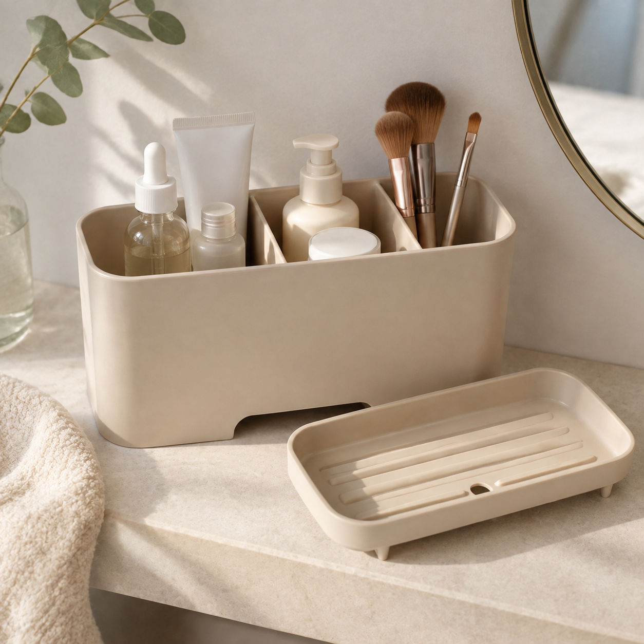 Organisateur de Lavabo avec Plateau Amovible