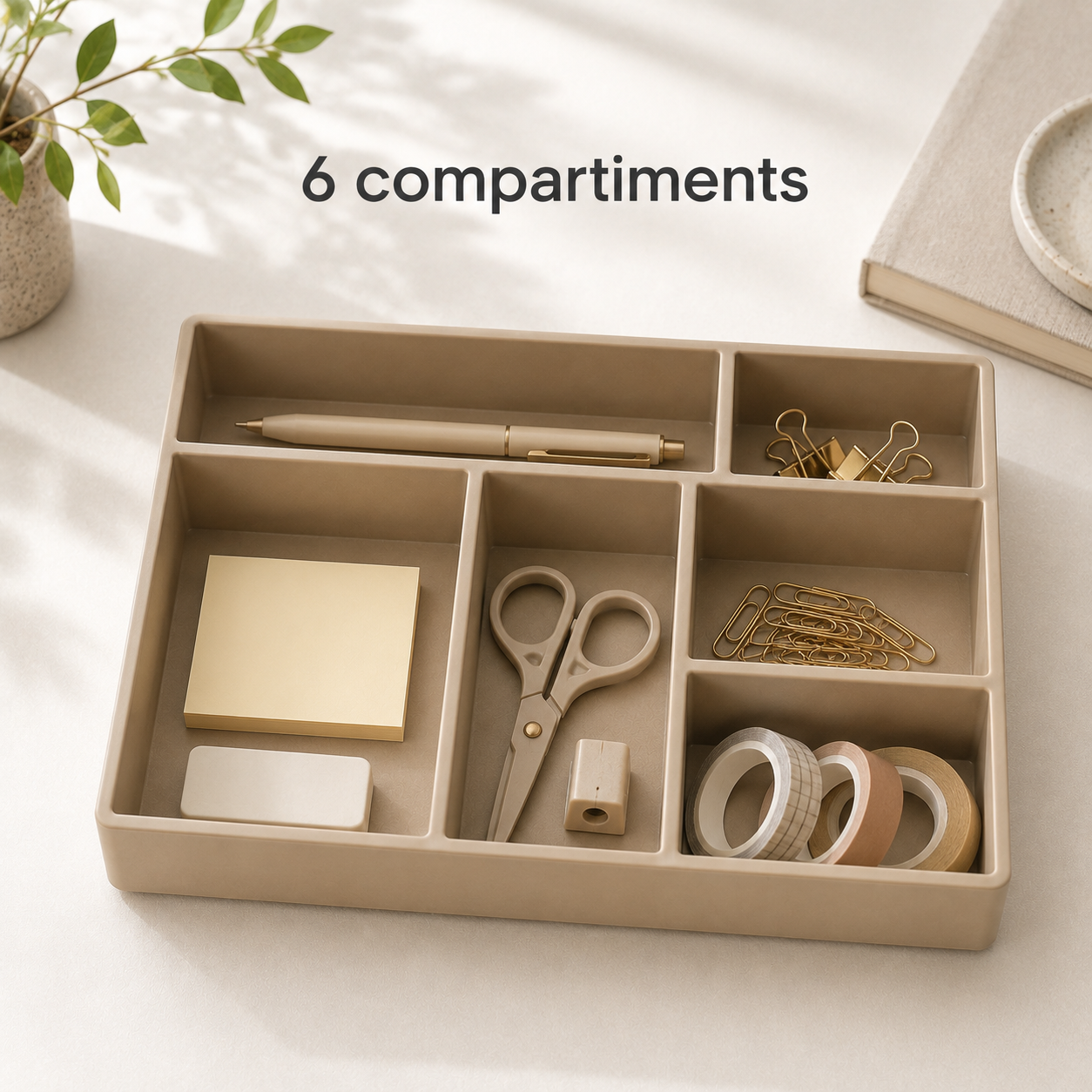 Organisateur de Tiroir Modulable à 6 Compartiments