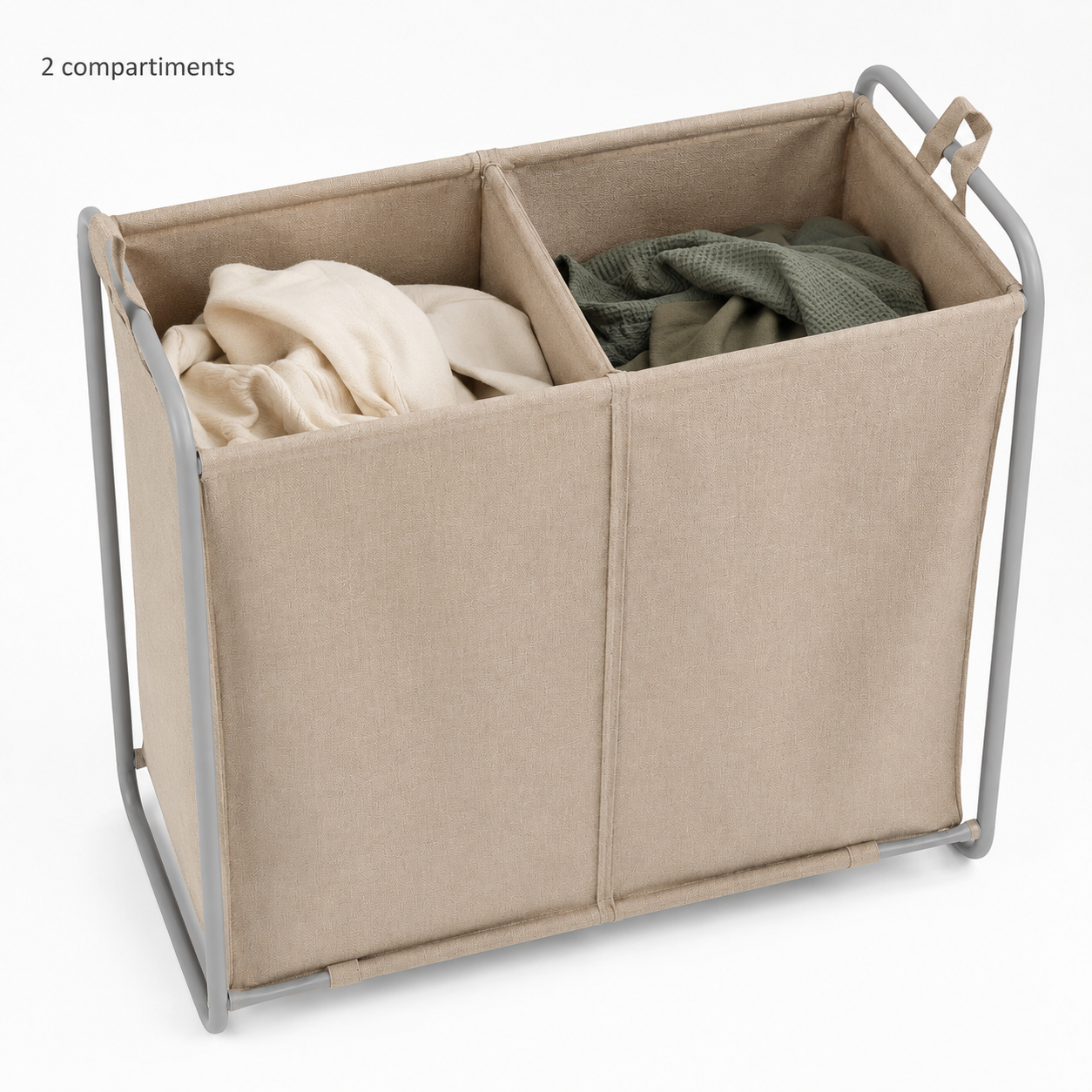 Panier à Linge Pliable à 2 Compartiments