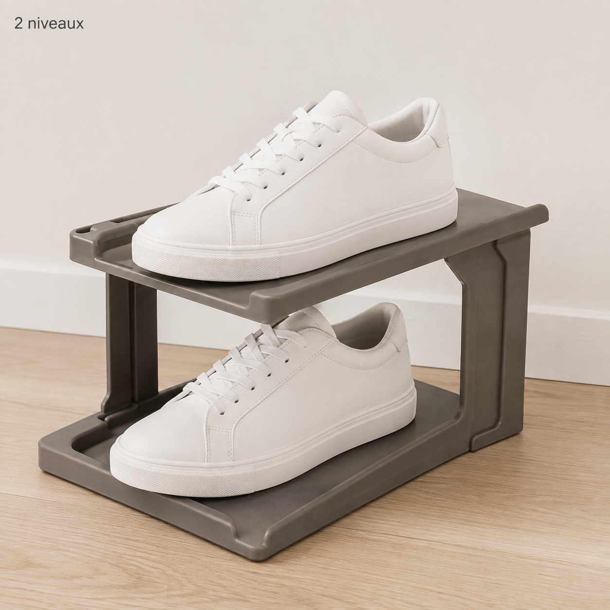 Range-Chaussures Empilable à 2 Niveaux