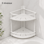 Étagère d’Angle de Douche à 2 Niveaux