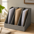 Organisateur de Bureau Vertical à 3 Compartiments