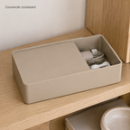 Boîte Empilable avec Couvercle Coulissant