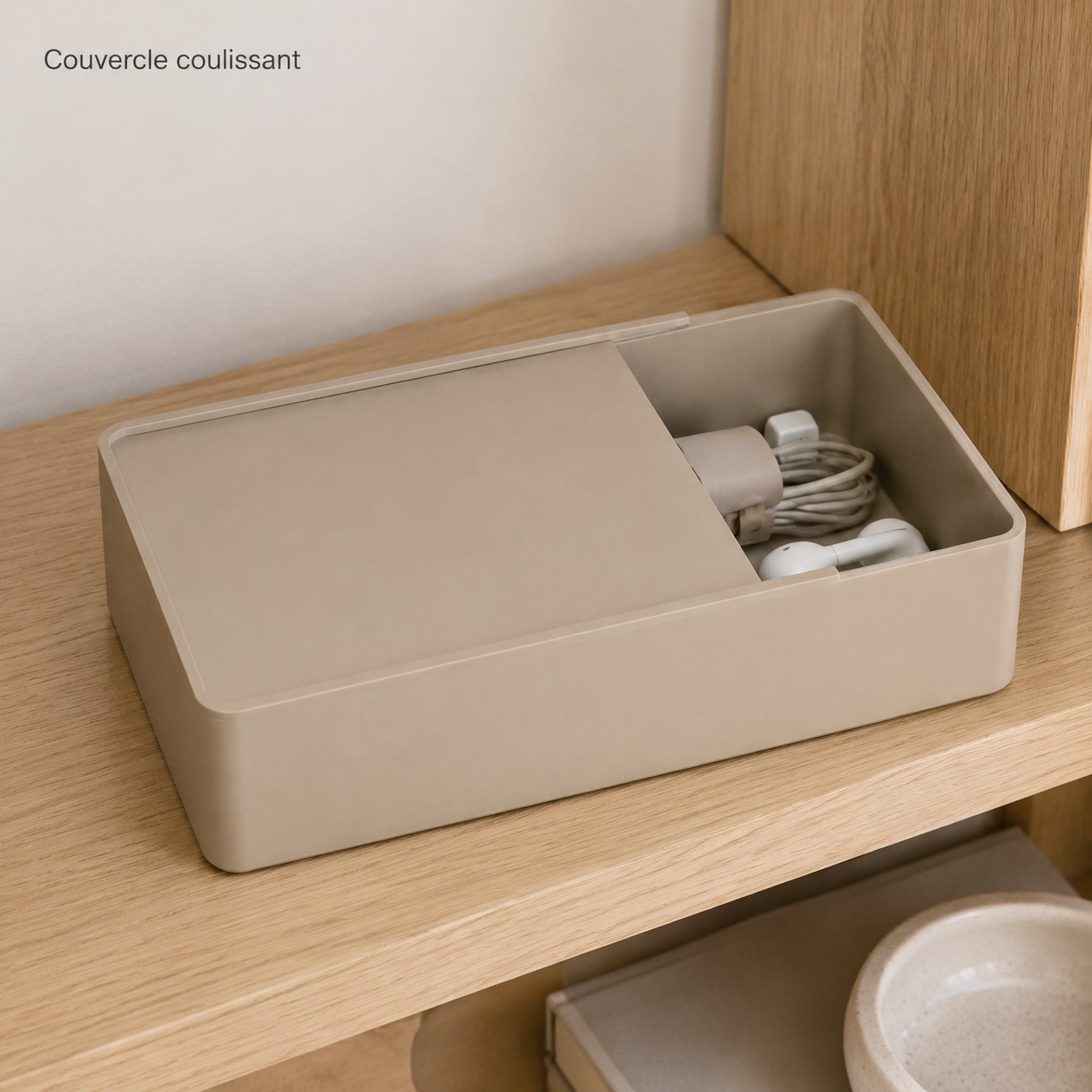 Boîte Empilable avec Couvercle Coulissant