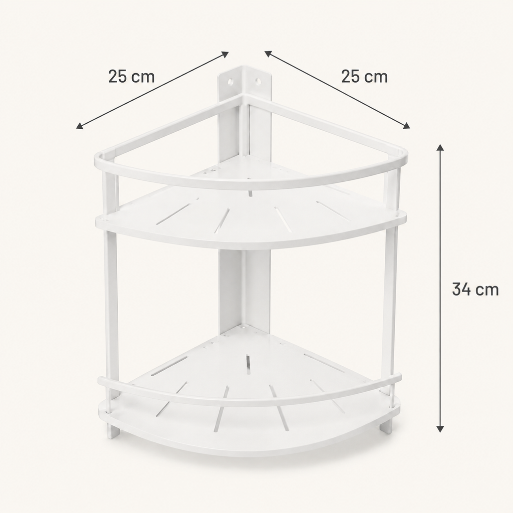 Étagère d’Angle de Douche à 2 Niveaux