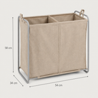 Panier à Linge Pliable à 2 Compartiments